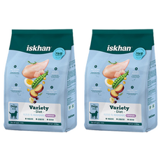 이즈칸 독 버라이어티 기능성 사료, 다이어트+장건강, 2.5kg, 2개