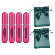 ajj 휴대용 향수 공병 5ml x 2p + 파우치 세트, 2개, 02 로즈 레드