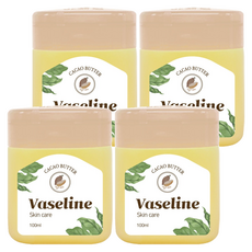 Vaseline 凡士林 可可脂光澤保濕潤膚膏 原味, 100ml, 4罐