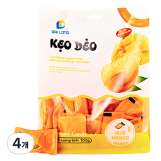 Dailong 可剝皮Life芒果果凍, 4個, 300g