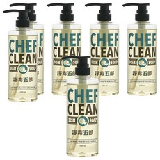 CHEF CLEAN 淨毒五郎 碗盤清潔劑壓頭罐 南瓜酵素 蘆薈萃取 ECOCERT認證植物性原料 不傷手 環保友善, 500ml, 6瓶