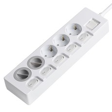 SWEET HOME 獨立開關 整合省電型 延長線 5孔 + 安全保護蓋 2p, 7m, 單一顏色, 1套