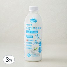 덴마크 드링킹 요구르트 포스트 바이오틱스 플레인, 750ml, 1개입, 3개