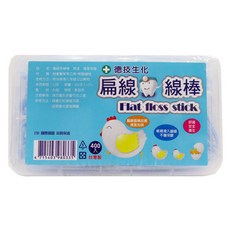 D&T 德技生化 扁線牙線棒, 400支, 1盒