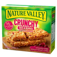 네이처밸리 크런치 오츠 앤 베리 바, 1개, 210g