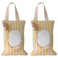 Yeonsi 鋪棉濕紙巾收納袋 17 x 25 cm, 2個, 黃色