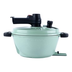 램프쿡 자동 회전냄비 일립스 미니 + 뚜껑 실리콘패킹 인덕션 IH, 1세트, 330 x 215 x 215 mm