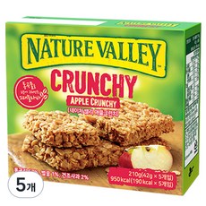 NATURE VALLEY 天然谷 香脆格蘭諾拉麥片棒 蘋果口味, 210g, 5個