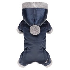 퍼피엔젤 러브 팜팜 후드오버 강아지 패딩OW397, 756 Navy, 1개