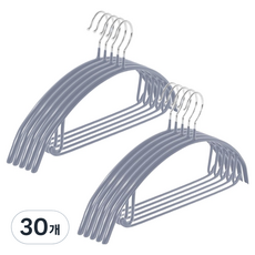 도도리빙 어깨 뿔 방지 논슬립 옷걸이, 그레이, 30개