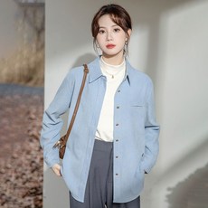 LUNA GIRL 女款 Abel Neon 麂皮襯衫 L25WST092715