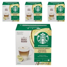 스타벅스 돌체구스토 바닐라 마키아토 by 네스카페 돌체구스토 커피캡슐 5.5g x 6p + 밀크캡슐 16.5g x 6p 세트, 132g, 6개입, 4개