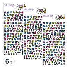 Petit 英文黑線 小號 da5105-d, 混合顏色, 6個