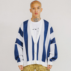 AJOBYAJO Stripe Oversized Cardigan AJ222OT005B