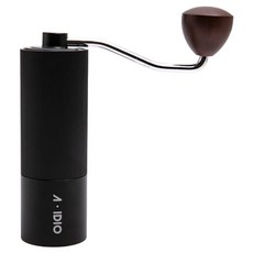 A-IDIO 阿迪優 精品鋼刀磨豆機 花梨木 不鏽鋼 鋁合金, 黑色, 1個