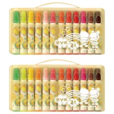 SIMBALION 雄獅 CFM 新功夫鴨彩色筆 外盒顏色隨機, 24色, 2盒