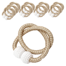 免安裝磁性窗簾綁帶 香檳色 10個 簡約風格窗簾裝飾配件