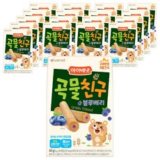 아이배냇 곡물친구, 블루베리, 40g, 18개