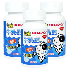 good Life 得意人生 兒童牛奶鈣嚼錠, 60顆, 3瓶
