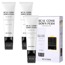 SEVENPM Real Comb 男性專用服貼燙 所有髮質適用, 100ml, 3個