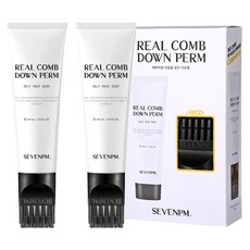 SEVENPM Real Comb 男性專用服貼燙 所有髮質適用, 100ml, 2個