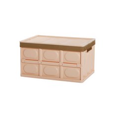 礦用多功能野營折疊箱 56L, 1入, 棕色