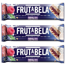 FRUTABELA 低卡纖果棒 森林莓果 含果醬夾層 優格淋醬, 30g, 3條