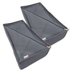 UdiLife 優的生活大師 折折 衣物分格 8格收納盒, 灰色, 2個, 大(33 x 17 x 10cm)