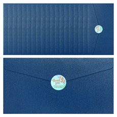 Cherish Young Art 感謝信封 20入 + 貼紙 30入, 海軍藍(信封), 雷射(貼紙), 1套