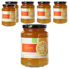 초록원 꿀유자차, 580g, 1개입, 6개