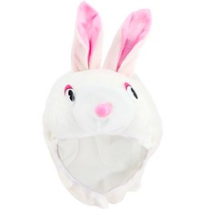 裝扮用粉紅兔子帽, 白色