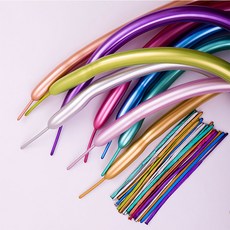 윰스 막대풍선 260S 요술풍선, 크롬메탈혼합, 100개