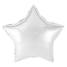 PARTY PANG 星形銀箔氣球 48cm, 銀色, 10片