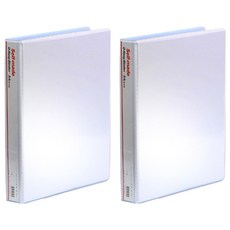 Heemang D型環活頁夾 2cm 標籤顏色隨機 3孔, 白色, 2個