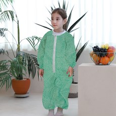 BEBE CHOUETTE 幼兒防水連身全身美術畫畫衣 單品 繪畫, 薄荷綠