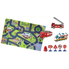 Hello Carbot 消防車路墊玩具套組, 混合顏色