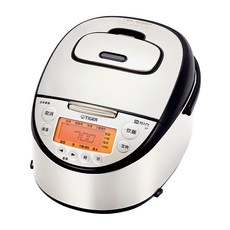 TIGER 虎牌 高火力多功能電子鍋 IH適用 6人份 日本製 銀黑色 1L, JKT-D10R, 1台