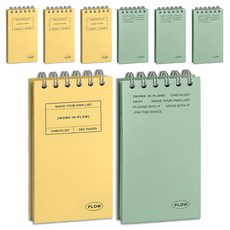 아이코닉 플로우 체크리스트 2종 세트, BUTTERYELLOW + VINTAGEMINT, 90매, 4세트