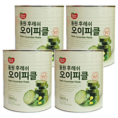 동 원 후레쉬 오이피클 통조림, 3kg, 4개