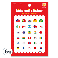 에이프릴네일 키즈 네일 스티커, A011K, 6개