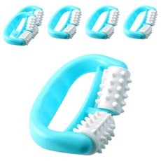 便攜式滾輪按摩器, 6個, 天藍色