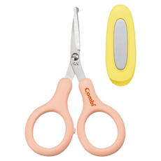 Combi 康貝 新優質安全剪刀N 0個月起適用, 蜜桃粉, 1支
