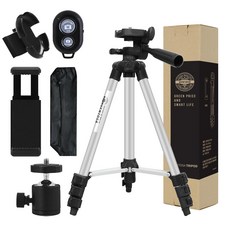 벤토사 스마트폰 4단삼각대 볼헤드 프리미엄 세트 실버, 1개