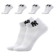 MLB 男款基本雙層緩衝短筒襪5雙組 MLB3401WH