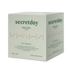 secretday For Nature棉質衛生棉, L(29cm), 12片, 1盒