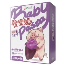 飯友 蘋香紫薯豬寶寶麵, 150g x 4包, 12個月以上寶寶食用, 600g, 1盒