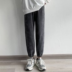 I Love Home 女性燈芯絨加絨束口褲