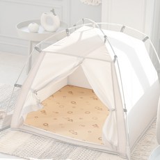 따수미 반려동물 방수 양면 미끄럼방지 하우스 매트, 아이보리, 1개