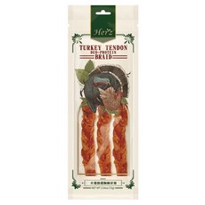 Herz 赫緻 火雞筋雞肉麻花辮 狗零食, 火雞, 72g, 1個