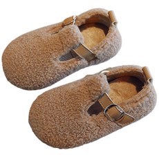 兒童款Yubli溫暖毛絨刷毛魔鬼氈休閒鞋